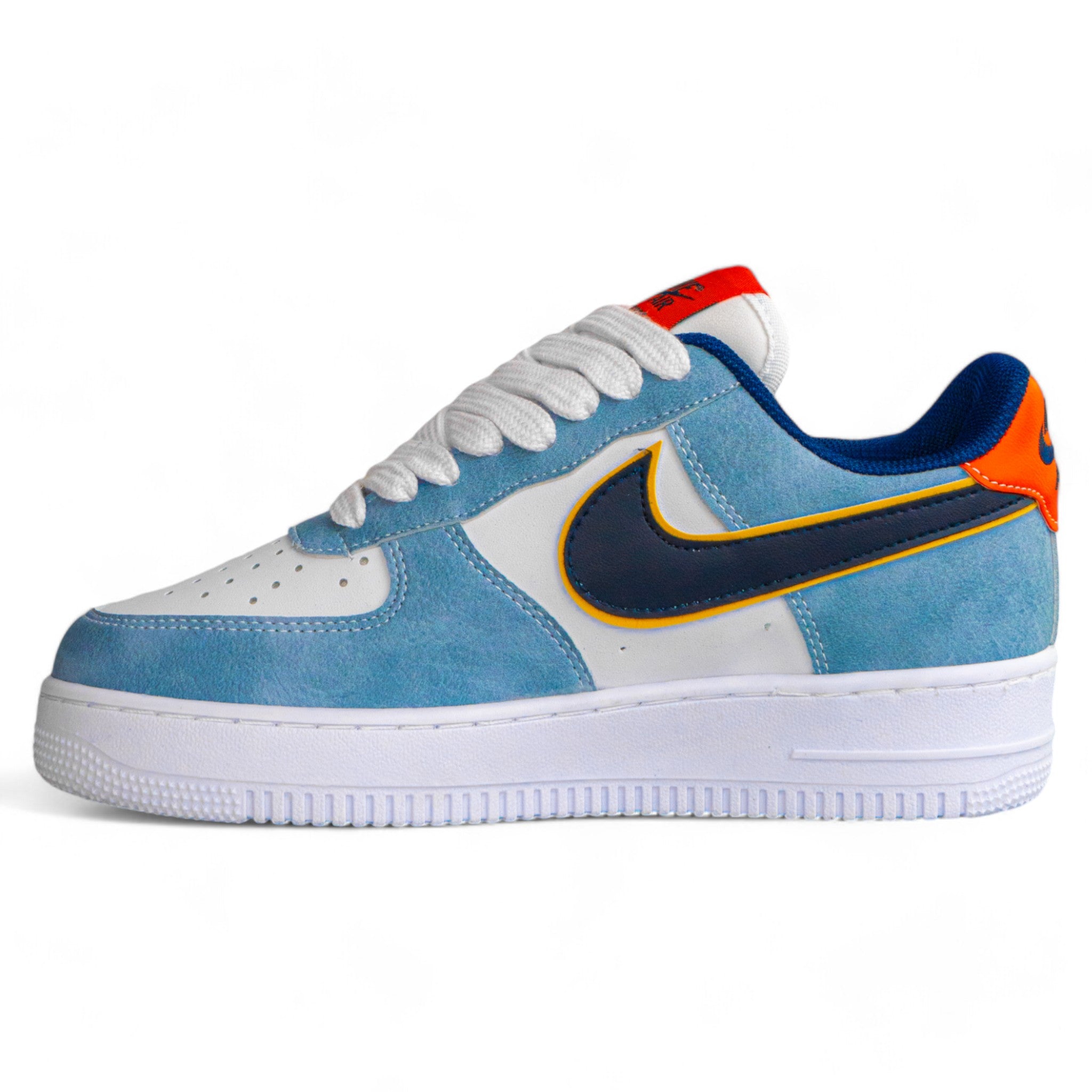 Pantofi sport Nike Air Force 1 Low – albastru ciel cu accente portocalii