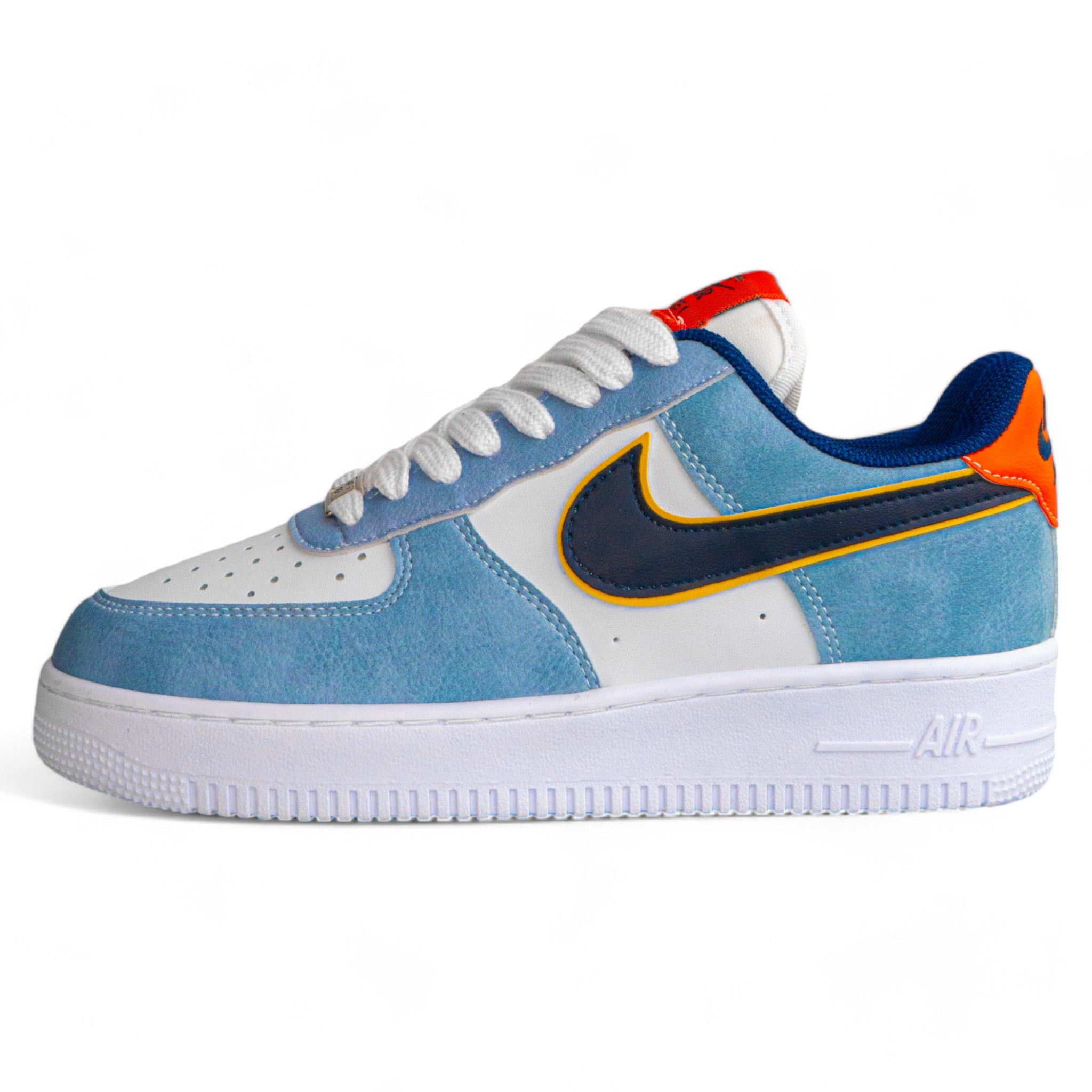 Pantofi sport Nike Air Force 1 Low – albastru ciel cu accente portocalii