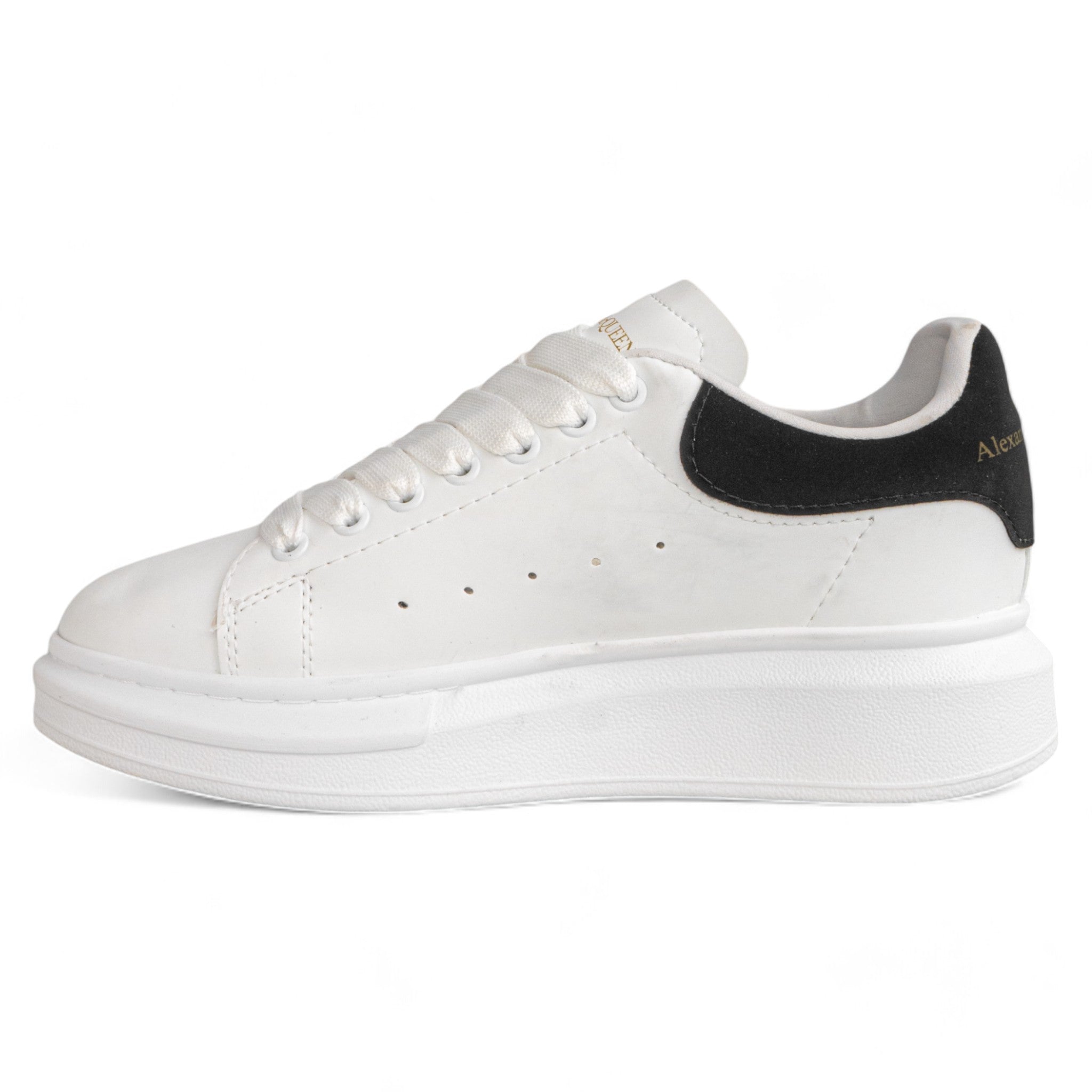 Pantofi sport Alexander McQueen Oversized – alb cu detalii negre