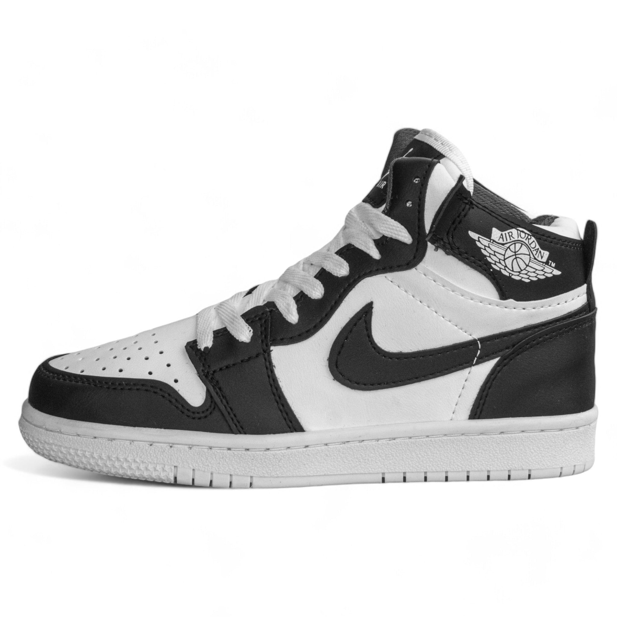 Pantofi sport tip Air Jordan 1 High – Alb & Negru – calitate A+