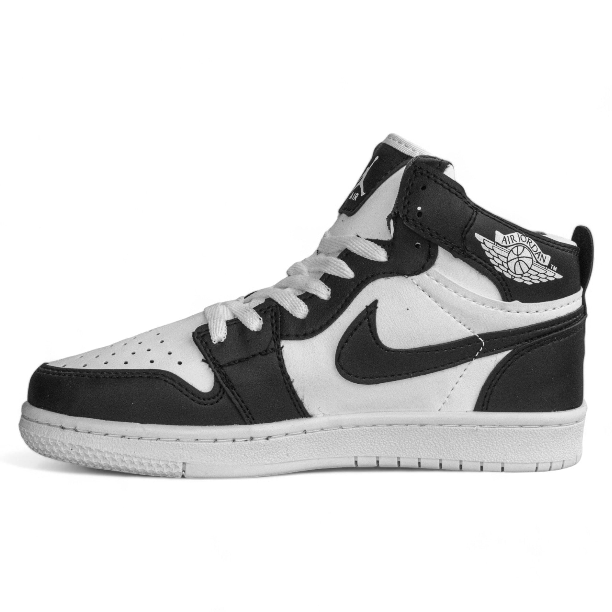 Pantofi sport tip Air Jordan 1 High – Alb & Negru – calitate A+
