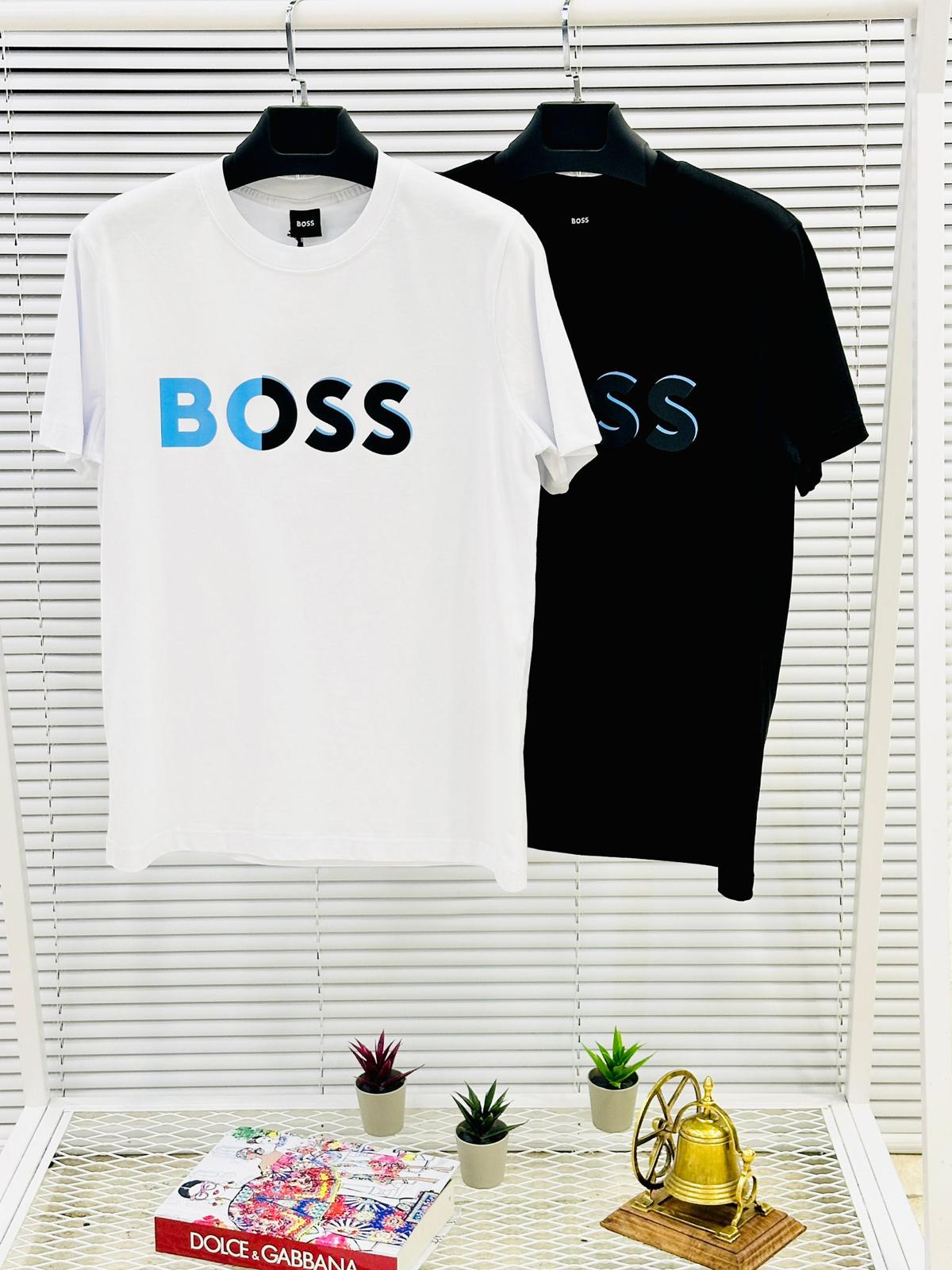 Tricou HALF-BLUE Alb